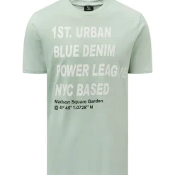 SuperTrash T-Shirt Blauw,Groen,Print,Zwart Outlet