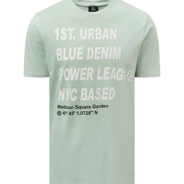 SuperTrash T-Shirt Blauw,Groen,Print,Zwart Outlet