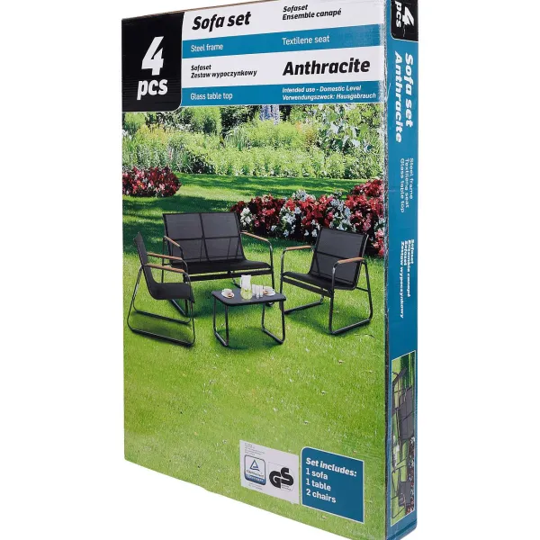 Merk Tuinset Grijs,Zwart Clearance