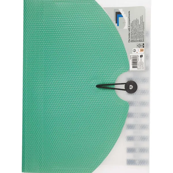 Office Essentials 6-Vaks Opbergmap Blauw,Grijs,Groen,Zwart Sale