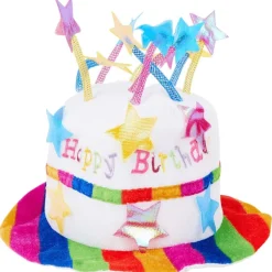 Merk Verjaardagshoed Met Muziek Meerkleurig