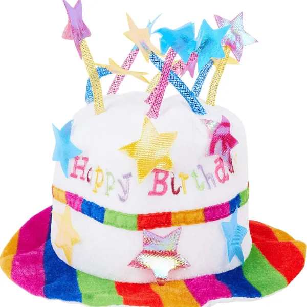 Merk Verjaardagshoed Met Muziek Meerkleurig