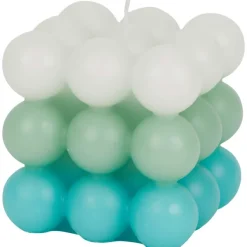 Candra Vierkante Bolletjes-Geurkaars Meerkleurig