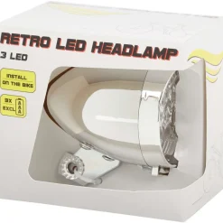 Walfort Retro Led-Fietskoplamp Zwart,Zilver