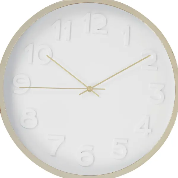 Merk Wandklok Goud,Zilver,Wit Outlet