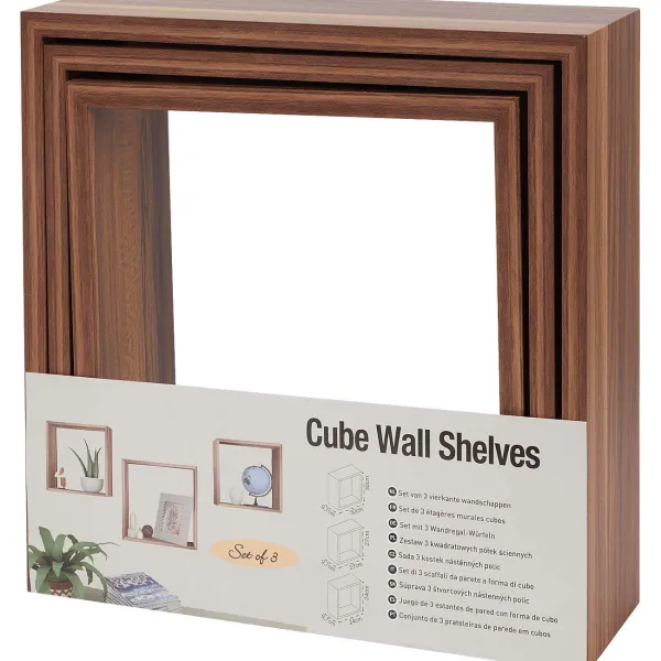 Merk Wandkubus-Set Beige,Bruin,Wit Best