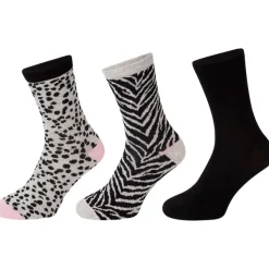 Ziki Sokken Print,Grijs,Meerkleurig,Roze,Wit,Zwart Clearance
